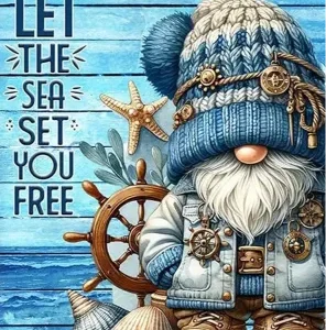 Marynarski skrzat Let The Sea Set you Free       30x40