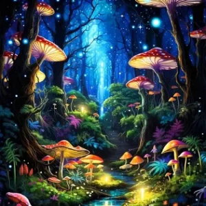 Magiczny las grzybowy                                         40x50